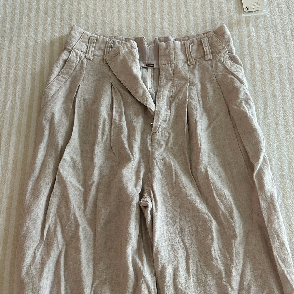 Free People linen trouser pants. Size 0.